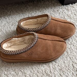 UGG Tan Suede Slip-On Shoes